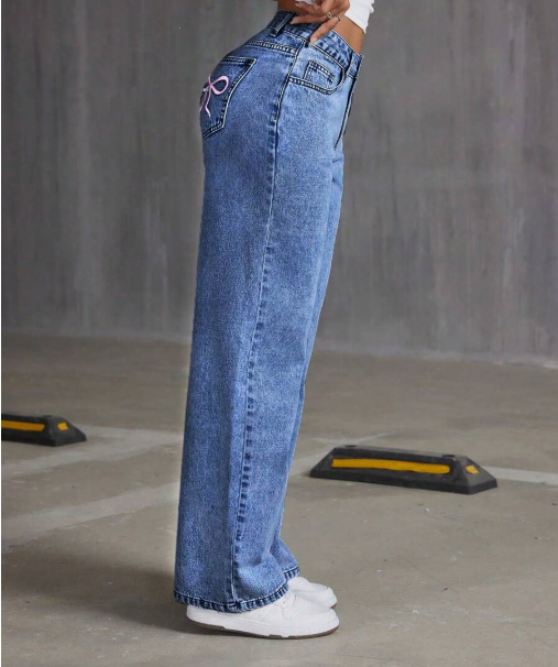 Low Waist Bow Jeans