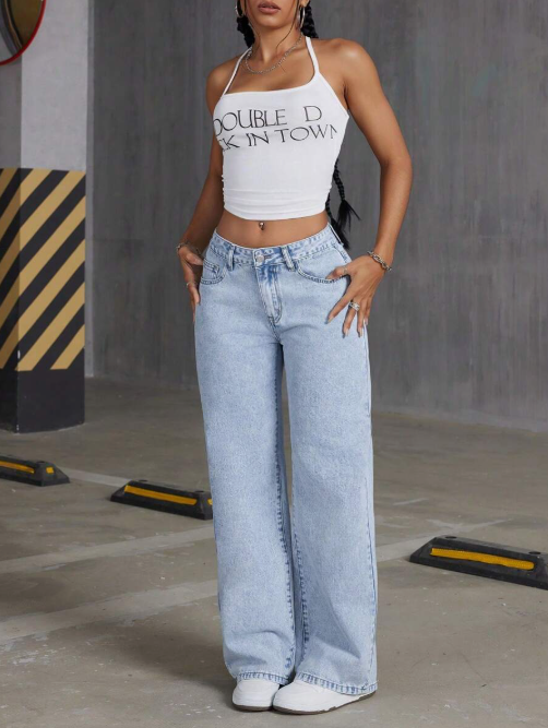 Low Waist Bow Jeans