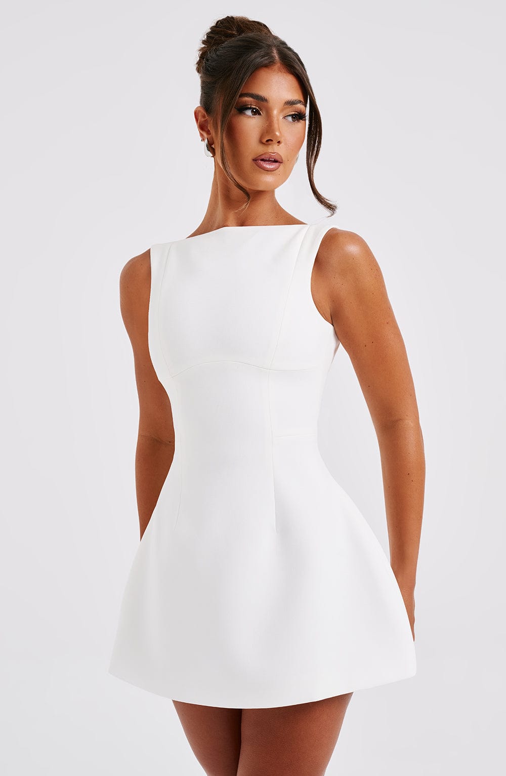 Ivory Alana Bubble Mini Dress