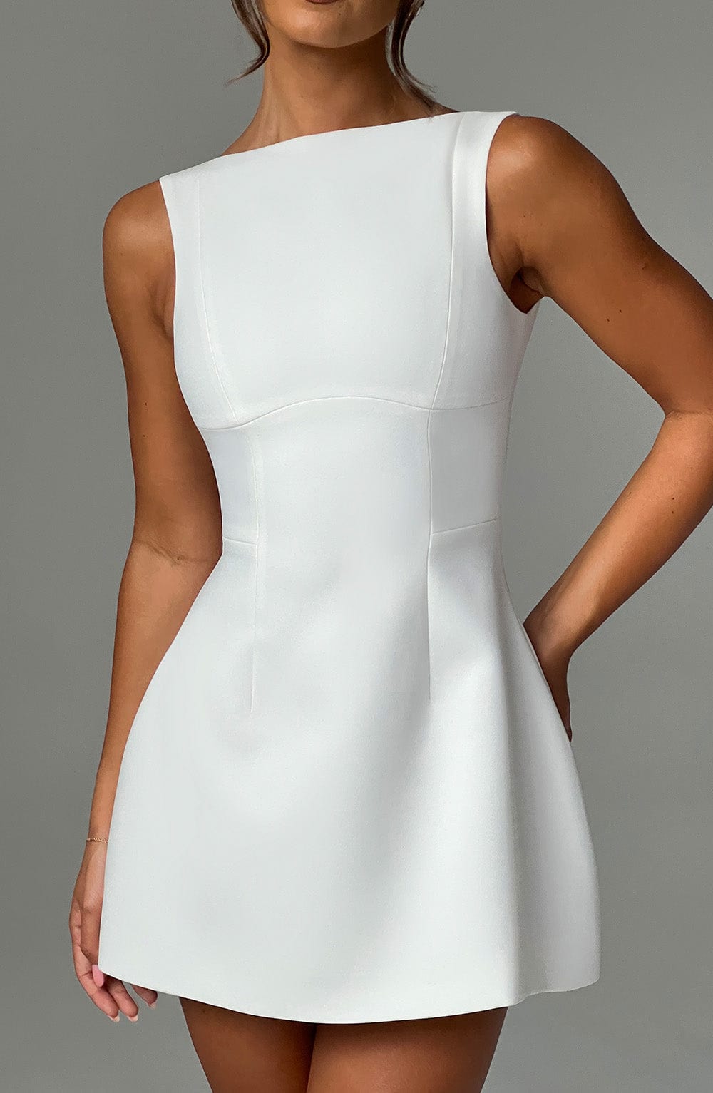 Ivory Alana Bubble Mini Dress