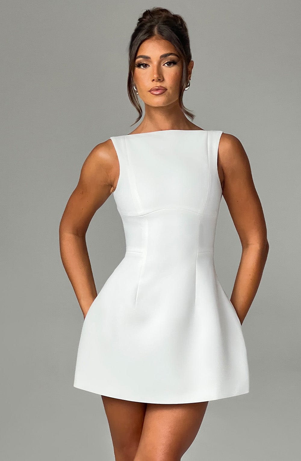 Ivory Alana Bubble Mini Dress