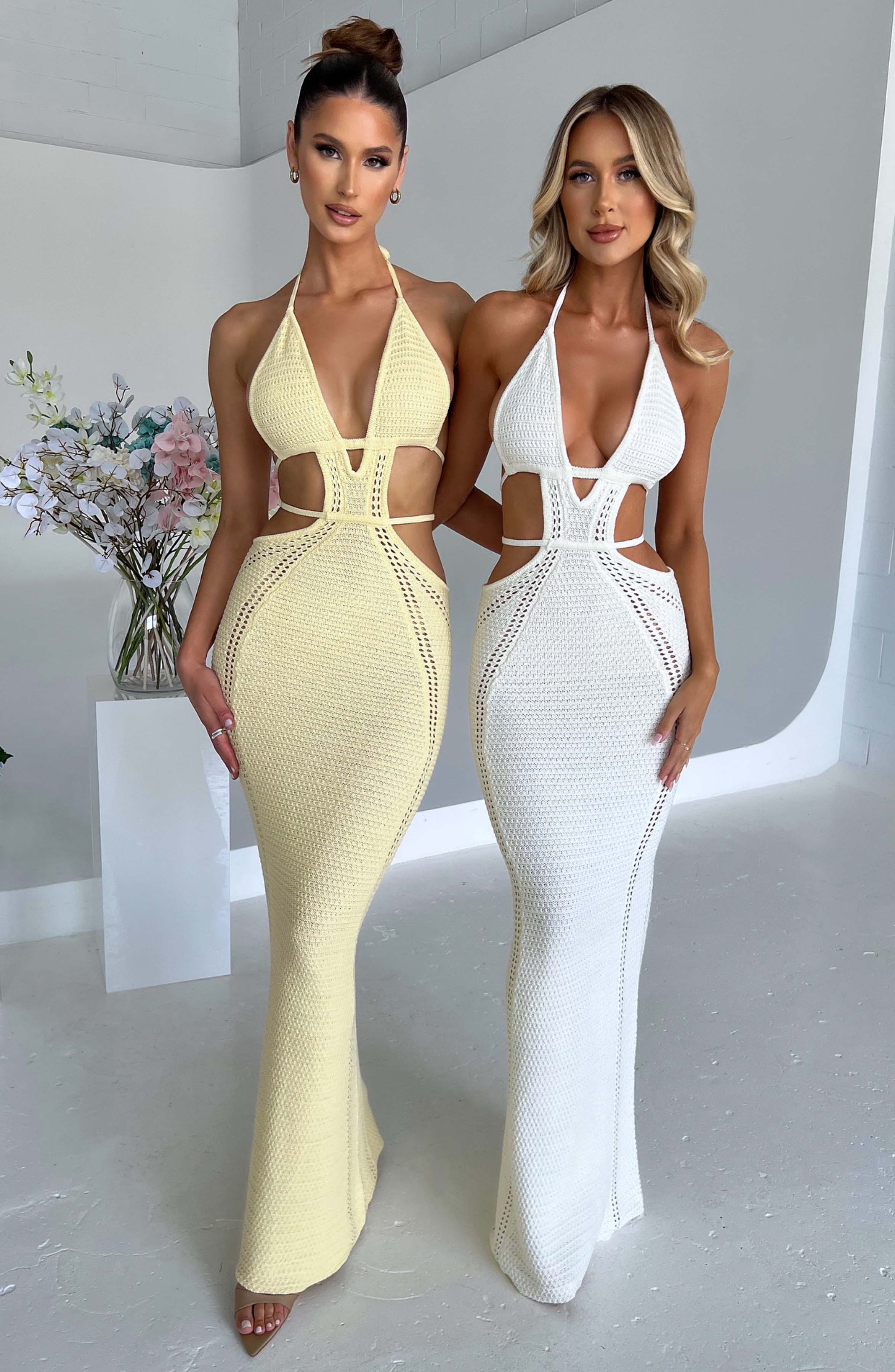 Pure Elegance Crochet Maxi Dress