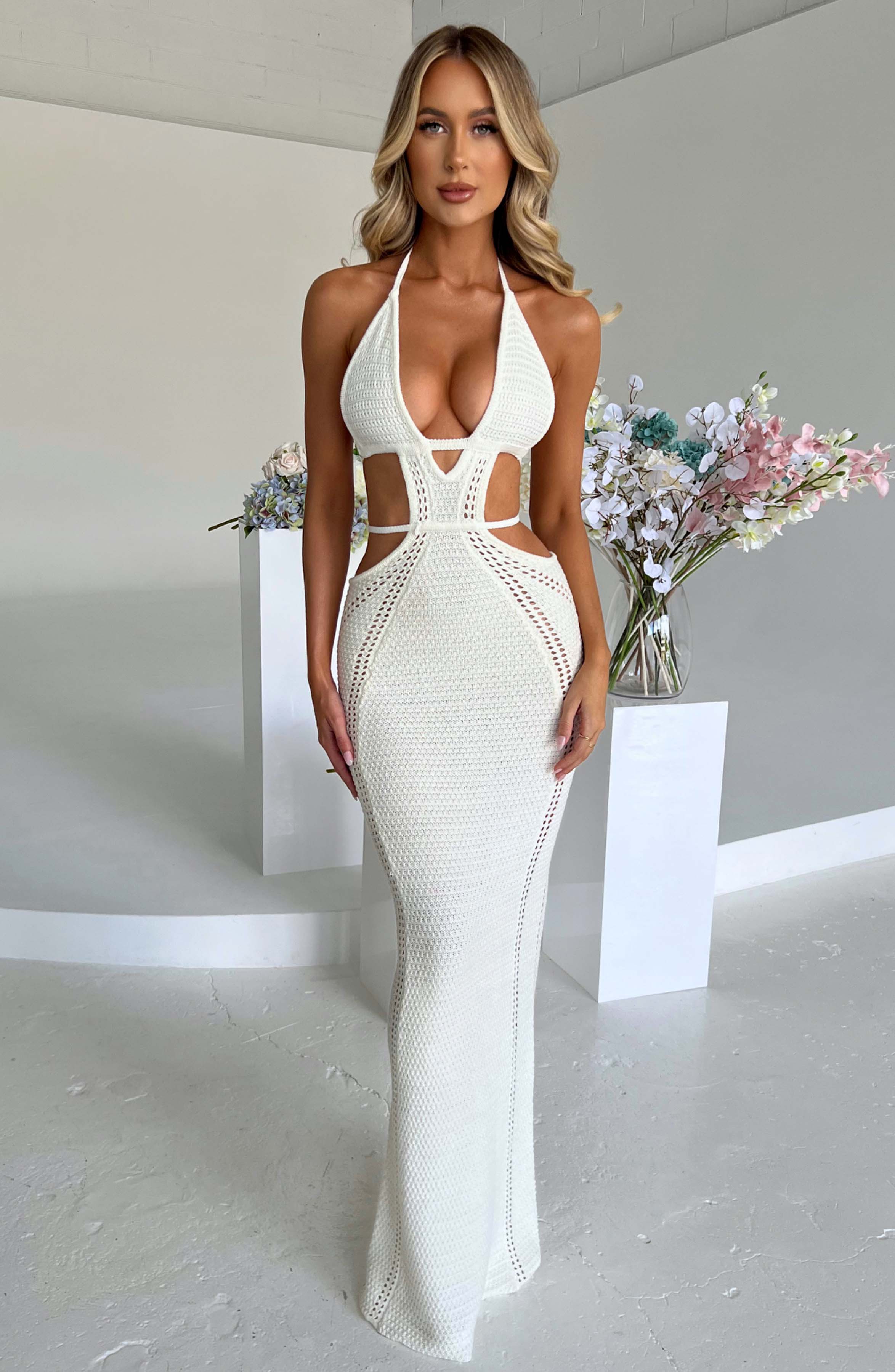 Pure Elegance Crochet Maxi Dress