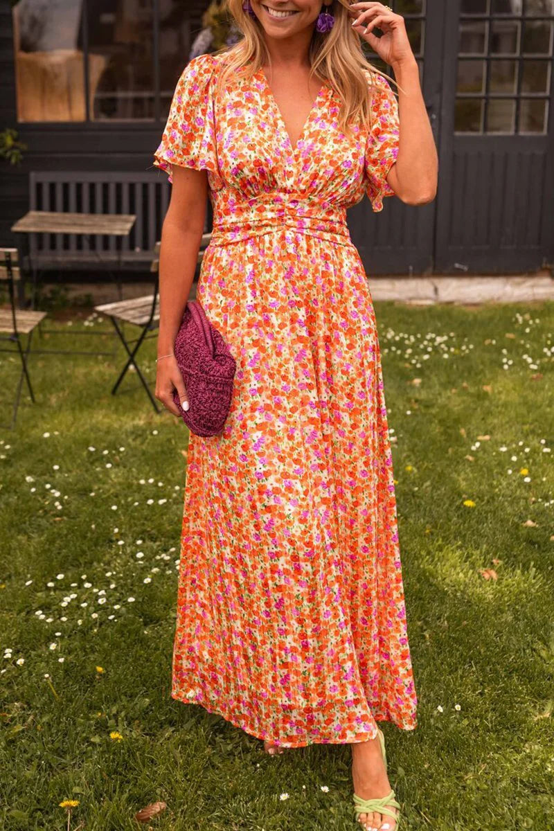 Product 1: Floral V-Neck Maxi Dress