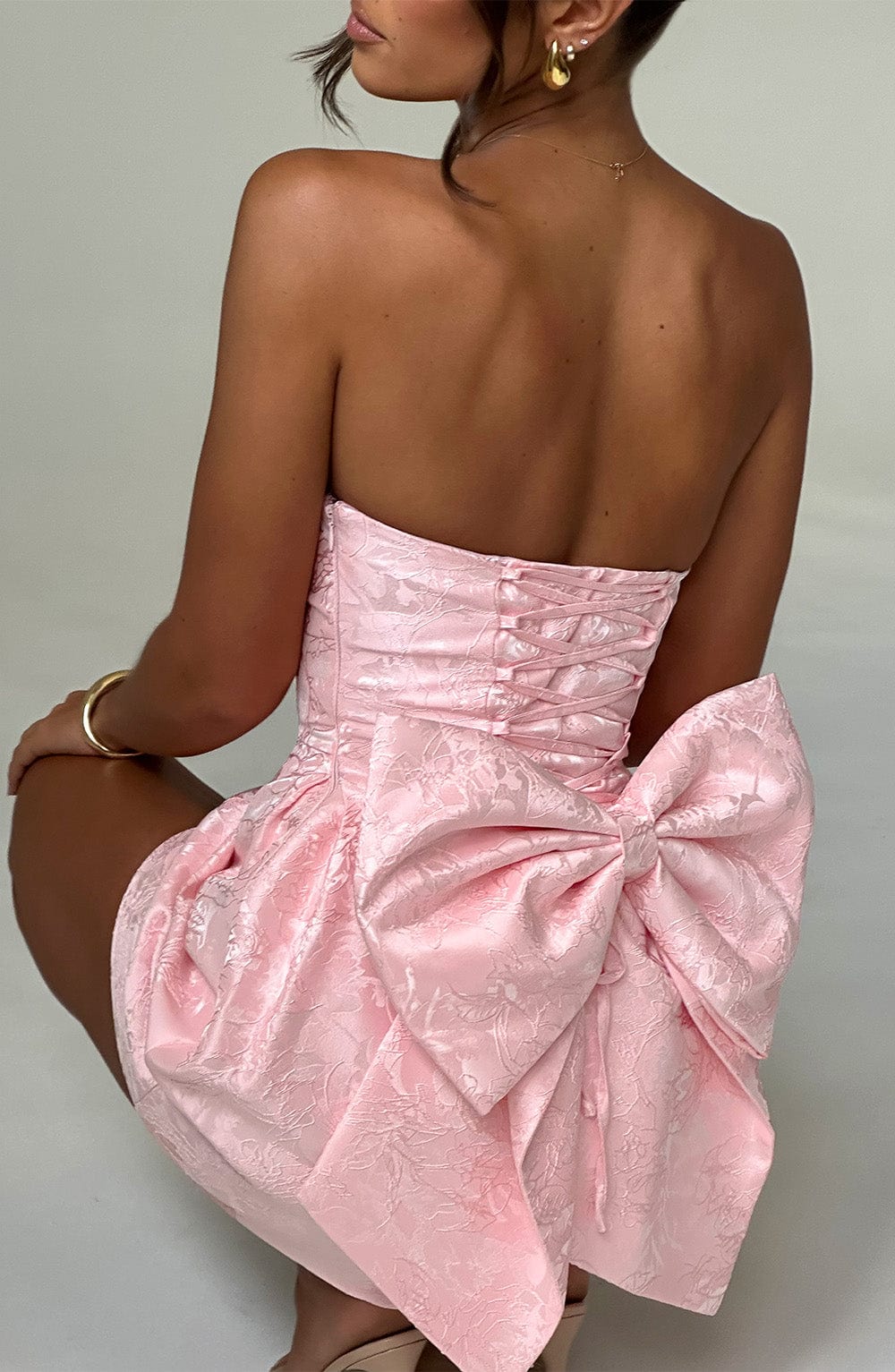 Blush Elenora Strapless Bow Mini