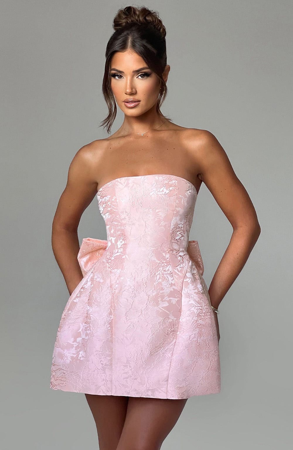 Blush Elenora Strapless Bow Mini