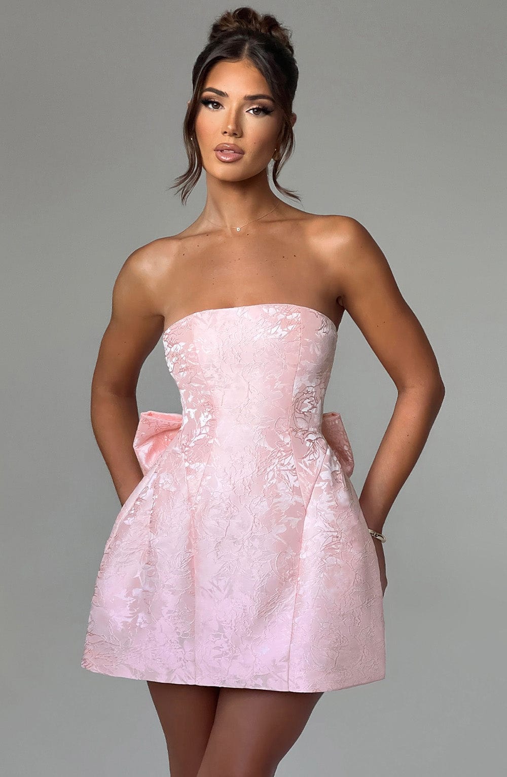 Blush Elenora Strapless Bow Mini