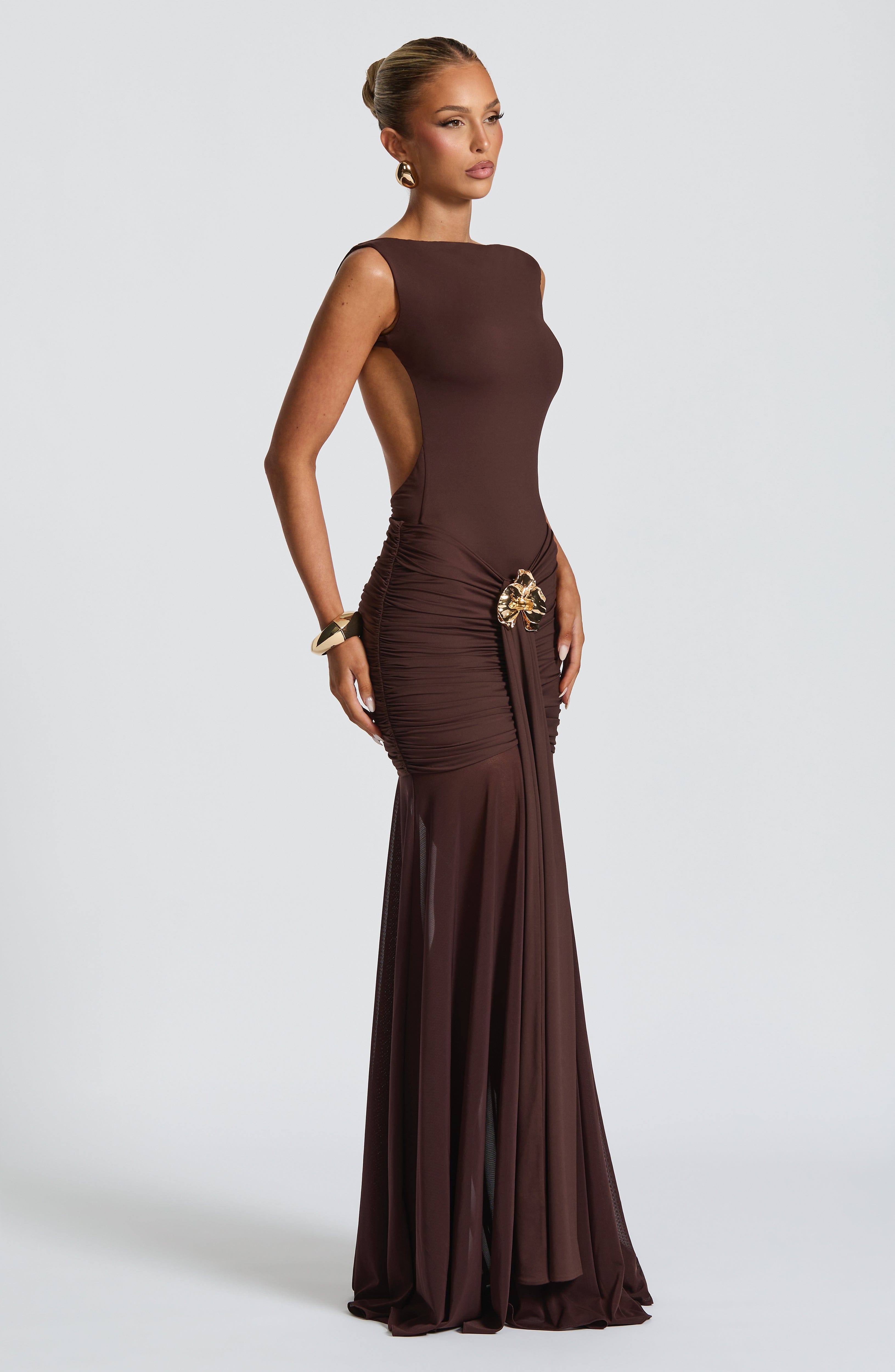 Plum Grace Sheer Maxi Skirt