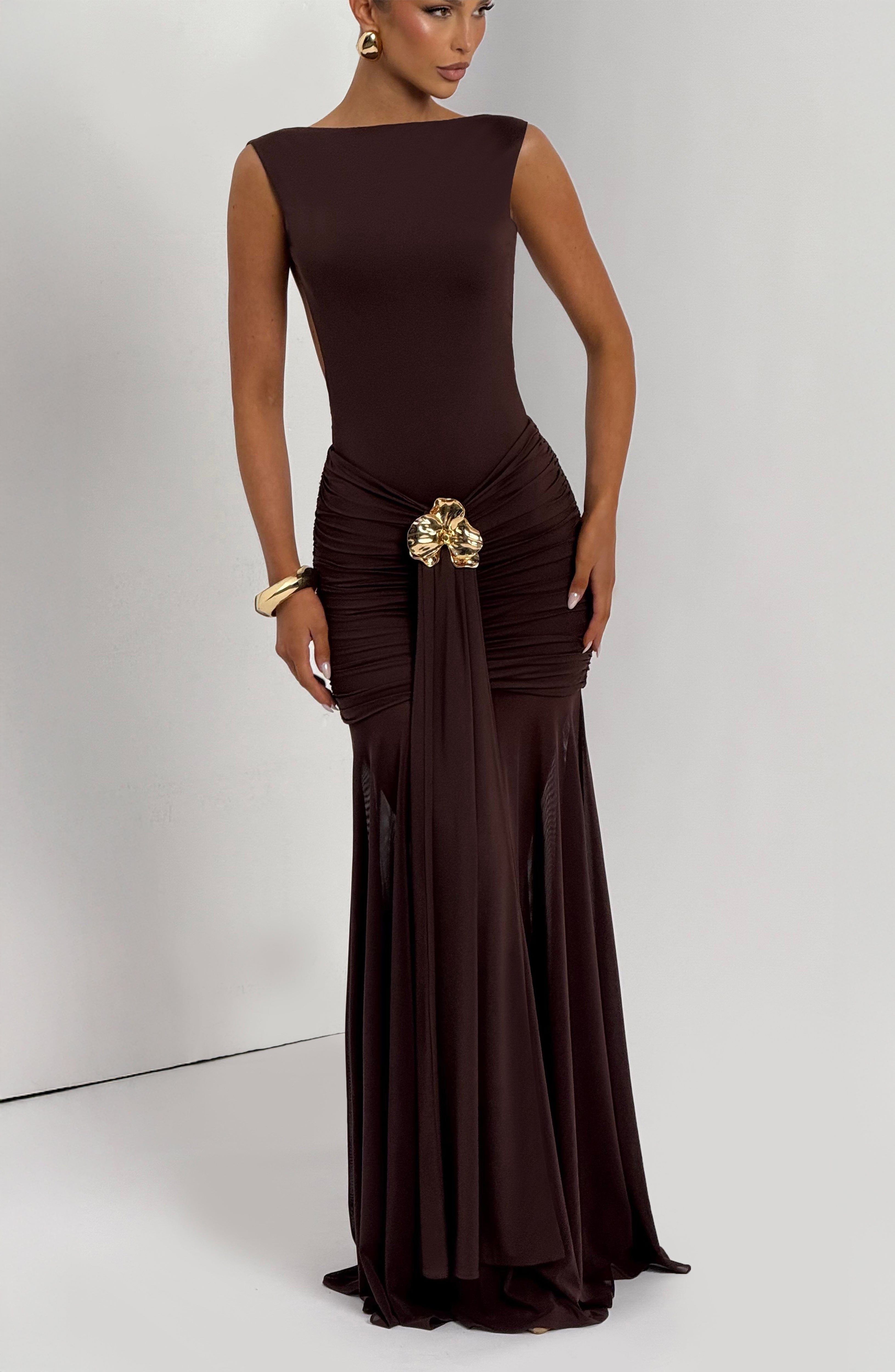 Plum Grace Sheer Maxi Skirt