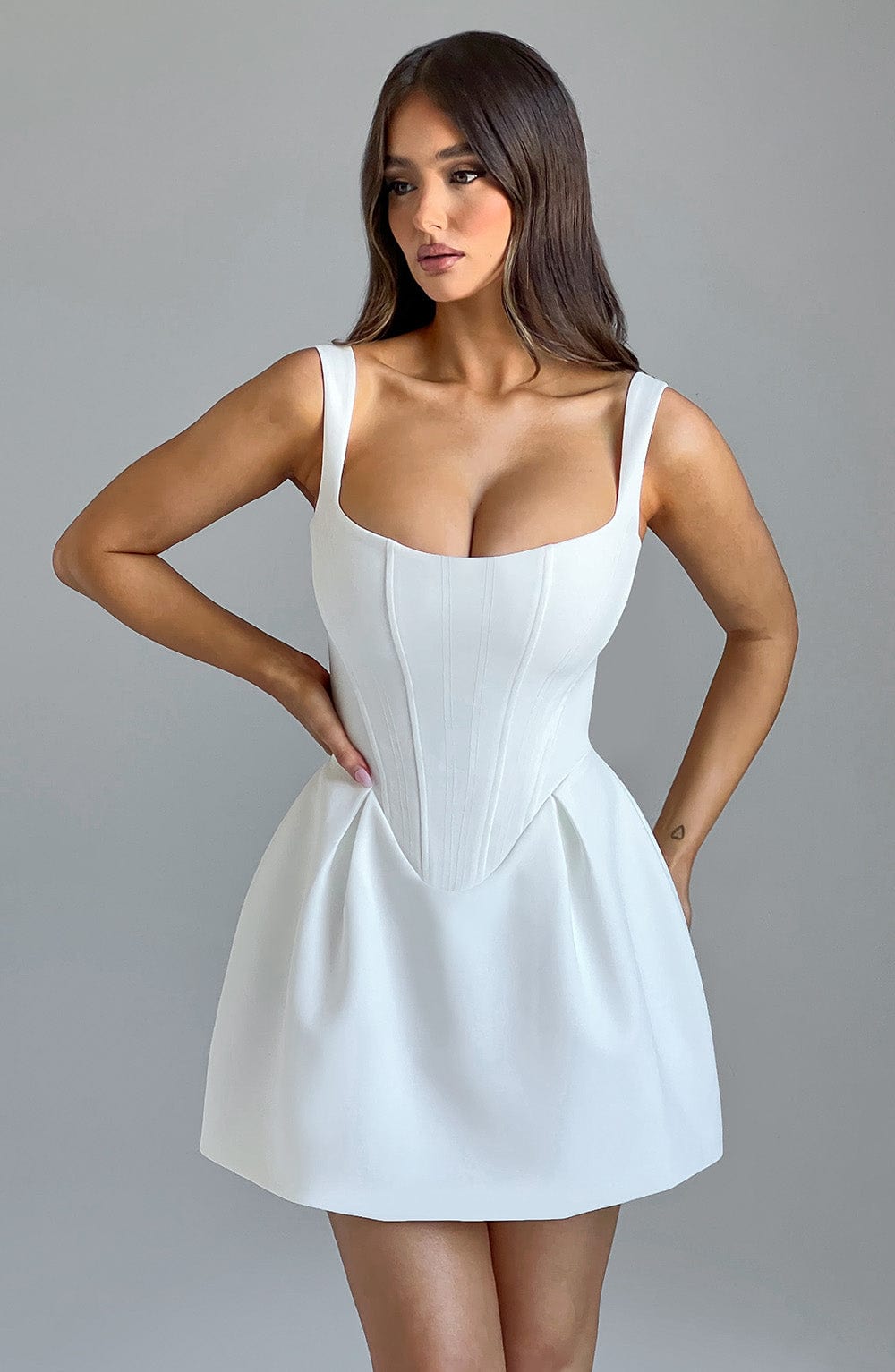 Ivory Janiyah Corset Mini Dress
