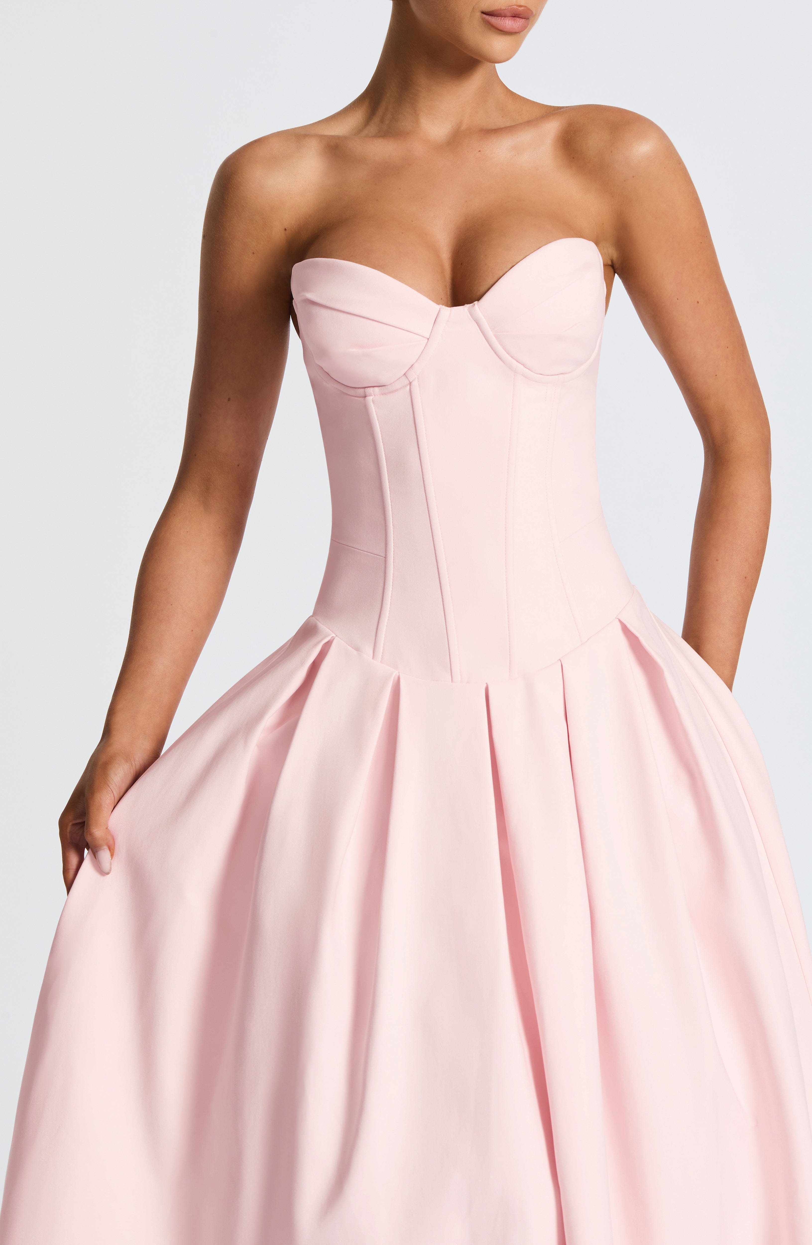 Blush Elegance Strapless Dress