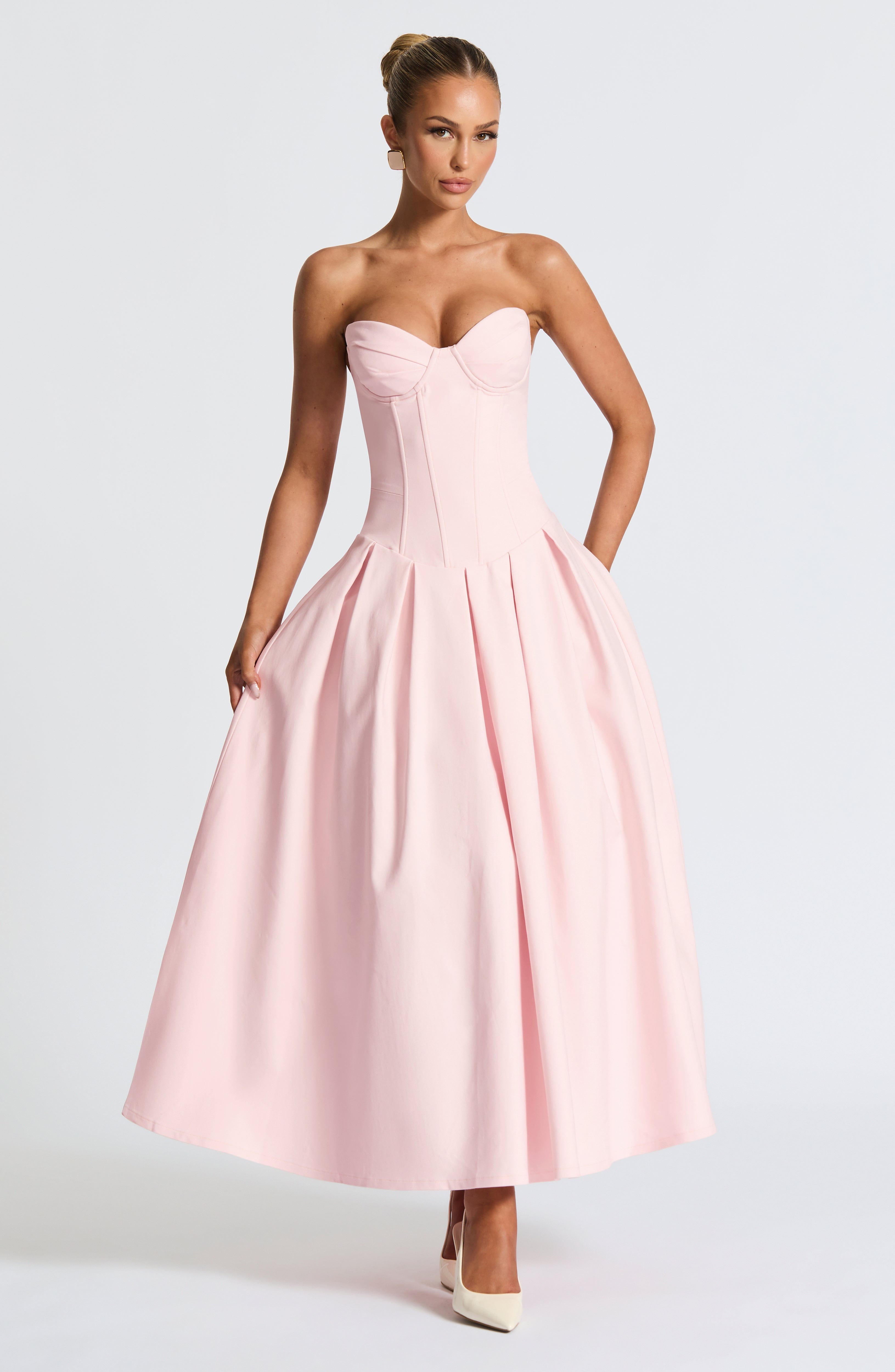 Blush Elegance Strapless Dress
