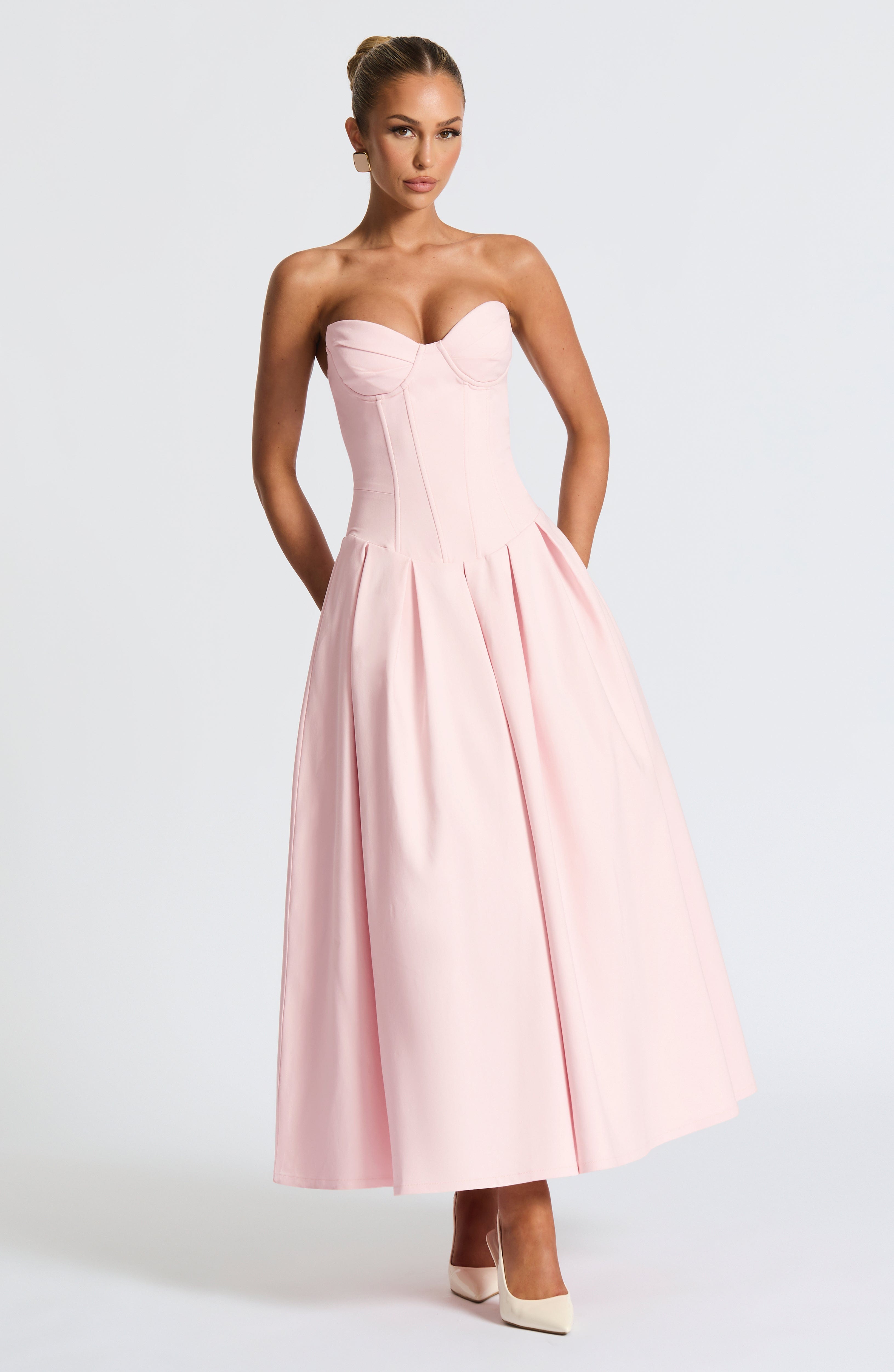 Blush Elegance Strapless Dress