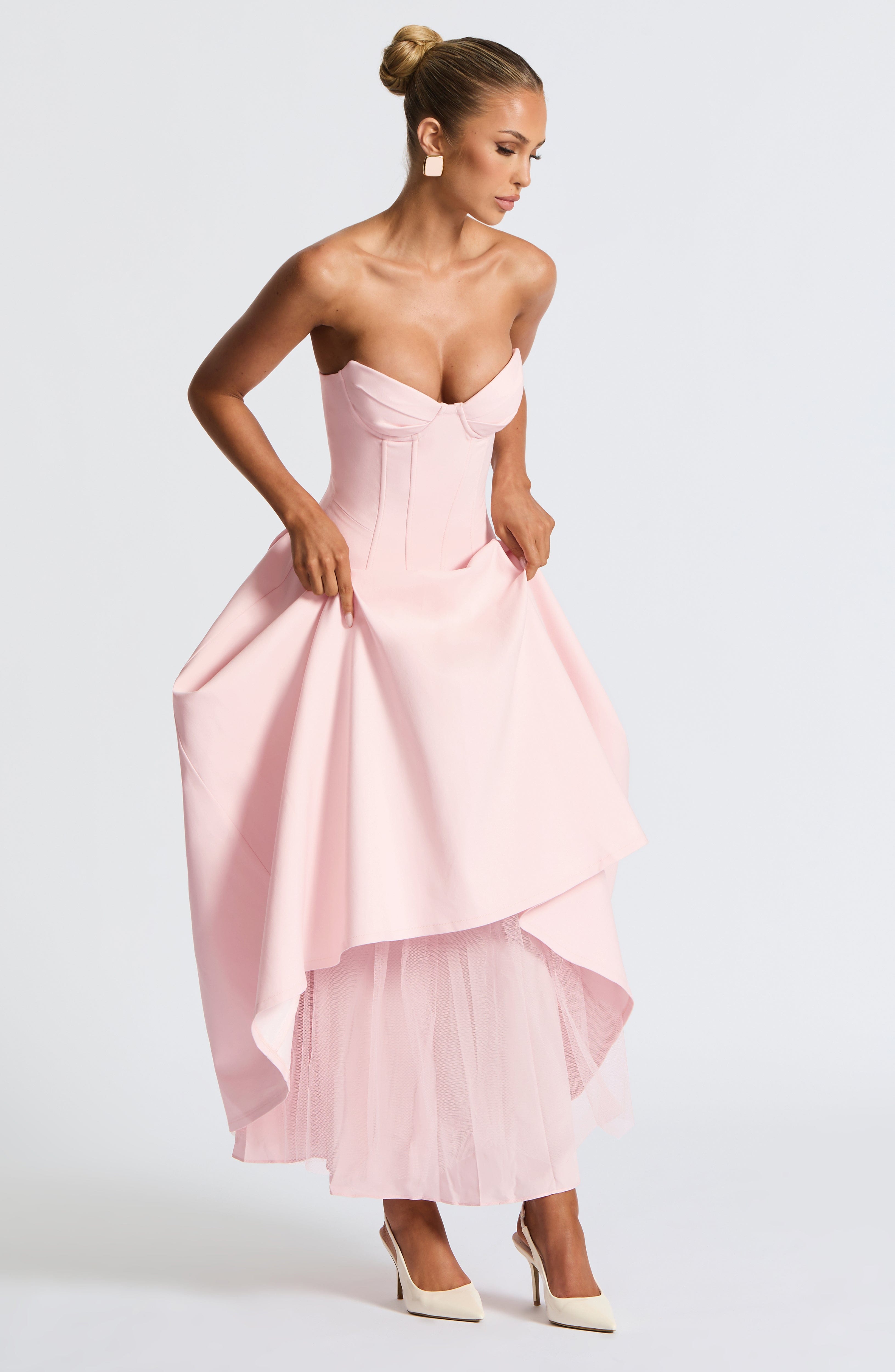 Blush Elegance Strapless Dress