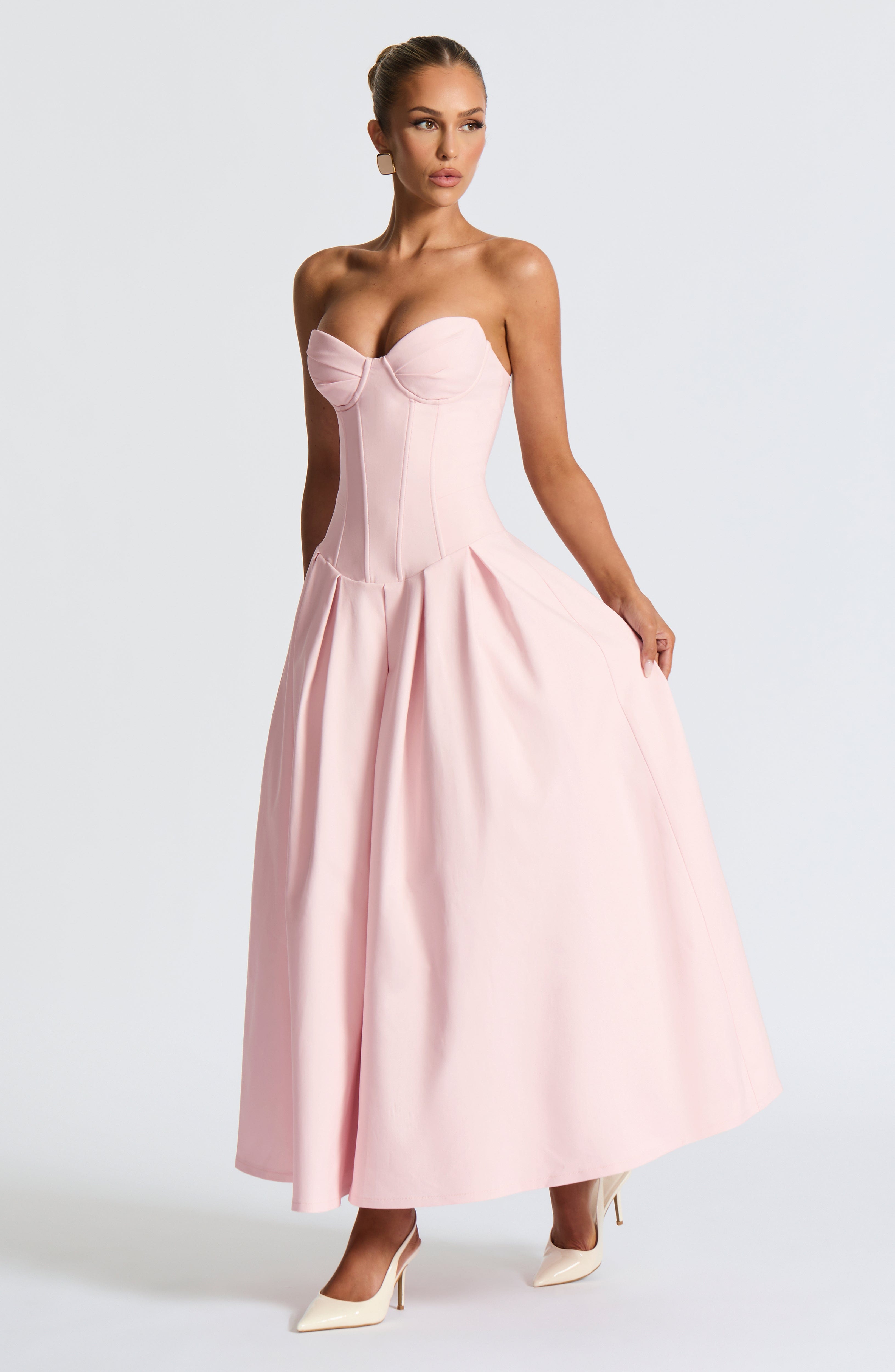 Blush Elegance Strapless Dress
