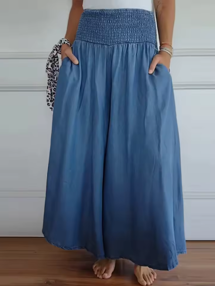 Elegant Pleated Maxi Skirt