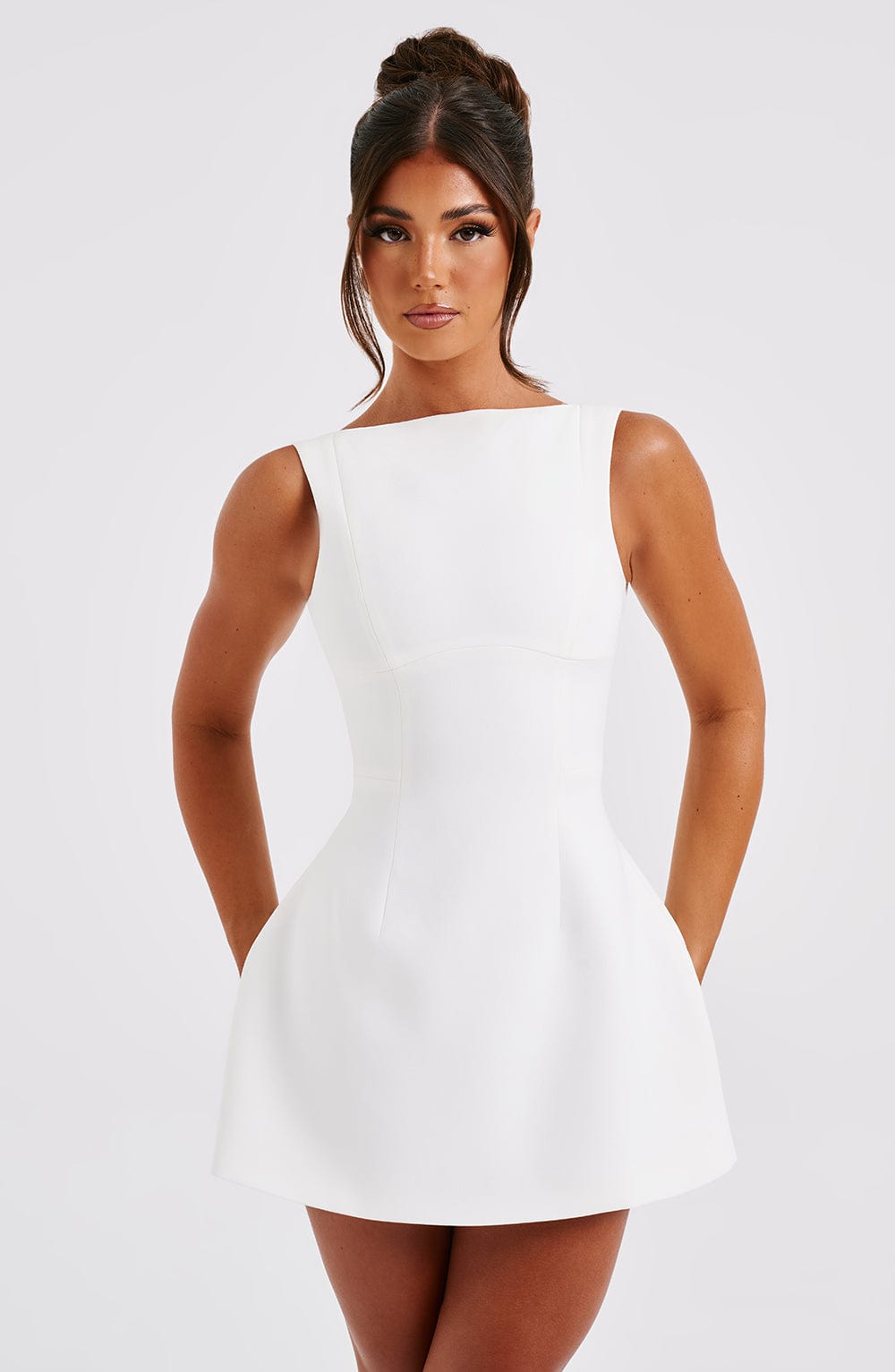 Ivory Alana Bubble Mini Dress