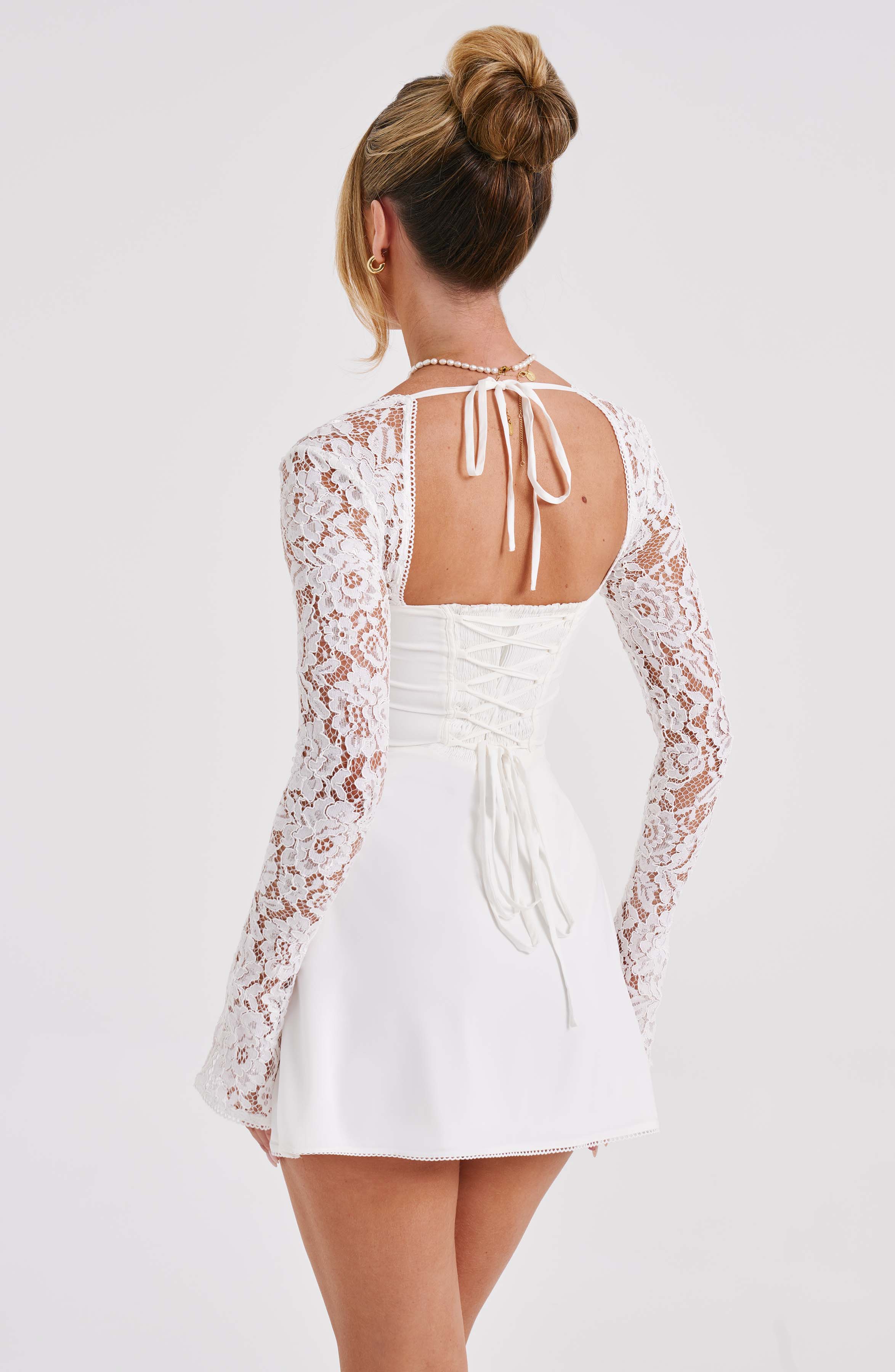 Ivory Jacinta Lace Milkmaid Mini