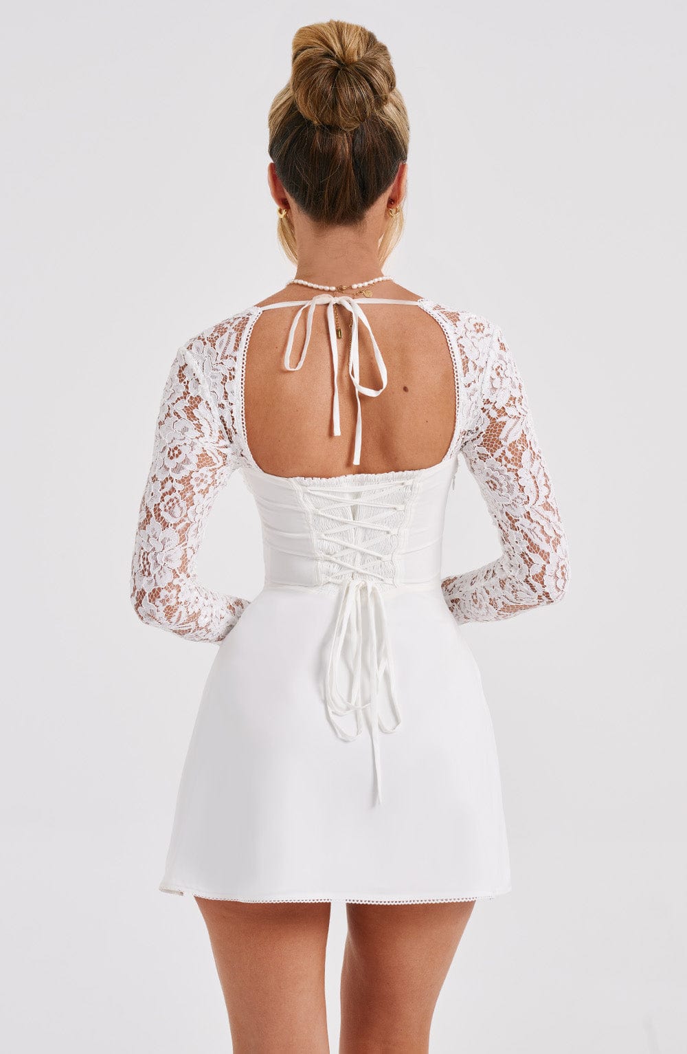 Ivory Jacinta Lace Milkmaid Mini