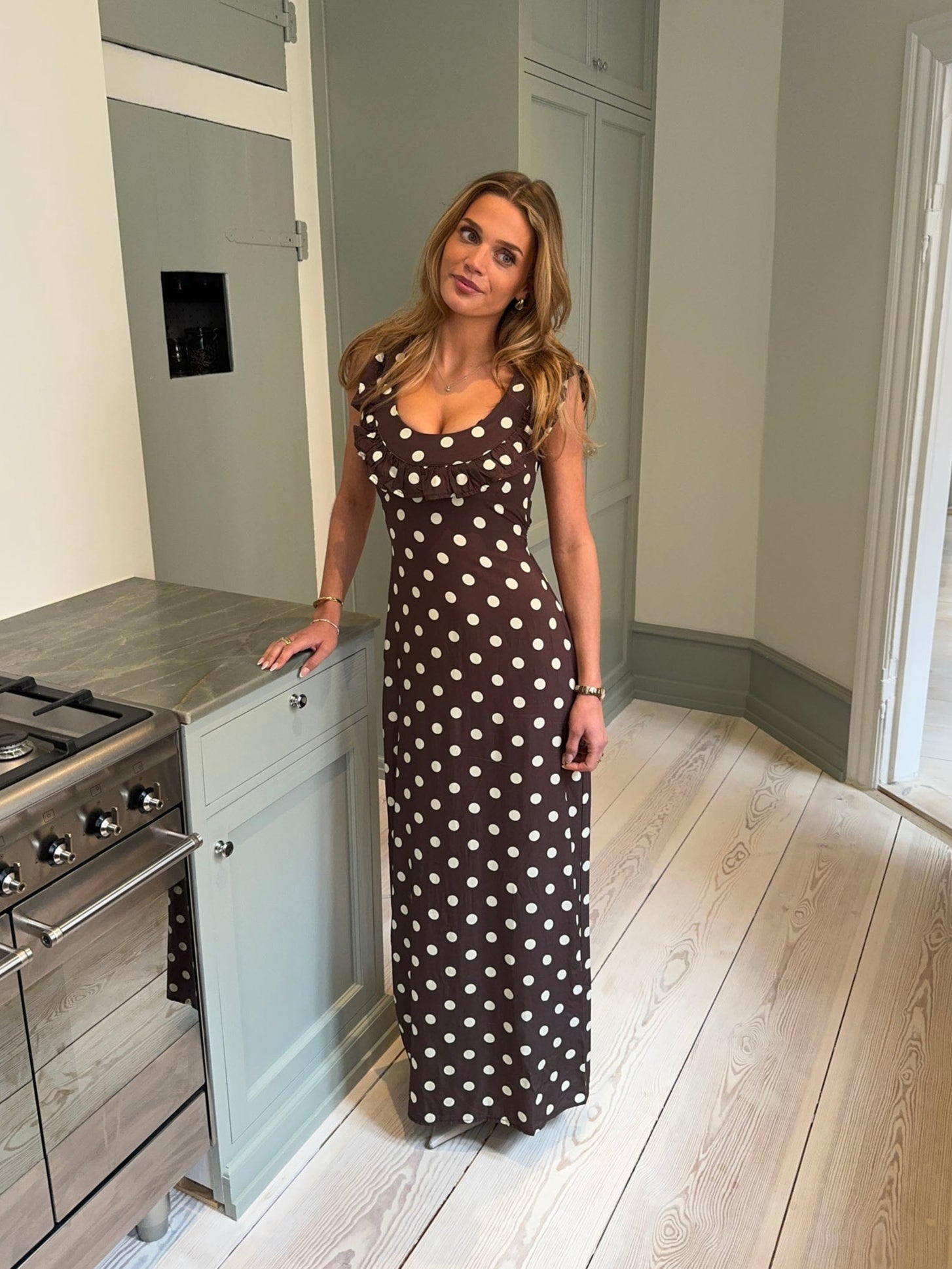 Brown Polka Dot Dress
