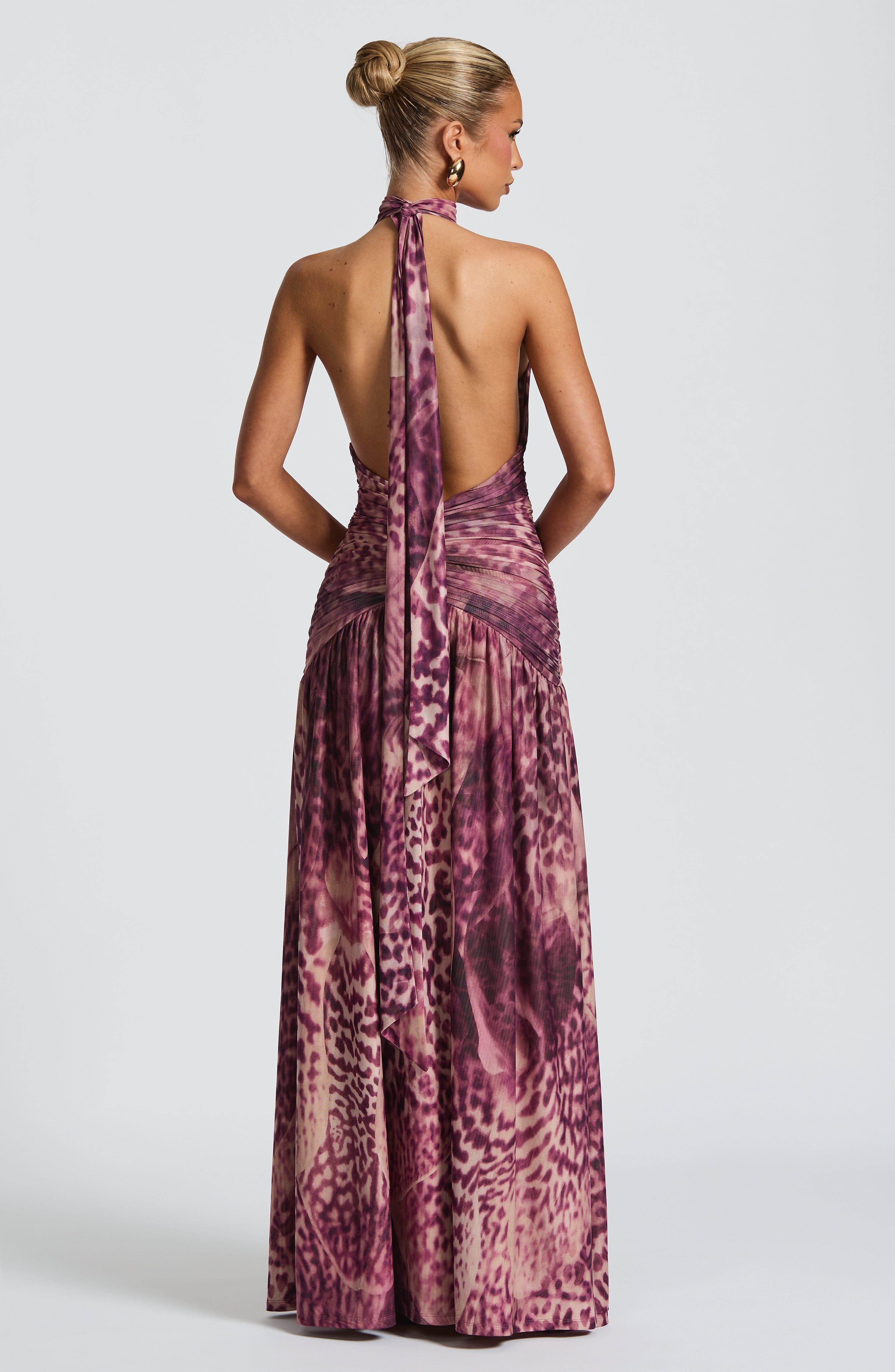 Magenta Orchid Melania Mesh Maxi